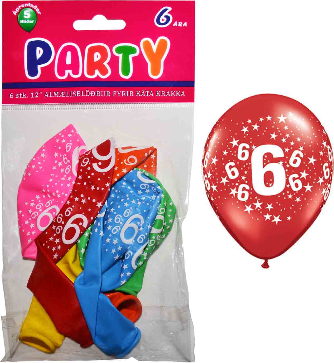 PARTÝ BLÖÐRUR vörunr. 70606-00